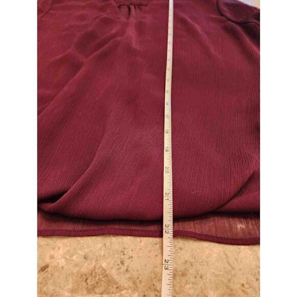 Banana Republic drapey v-neck short sleeve sheer top size petite small - Picture 5 of 7